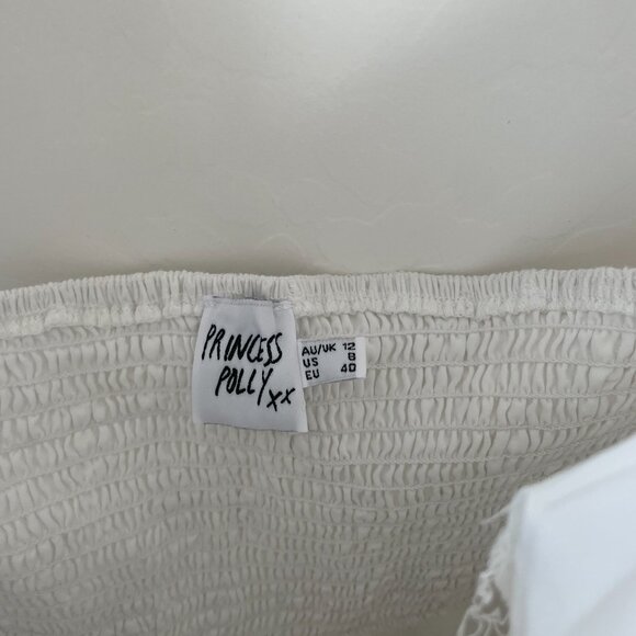 ⭐️ Barrera Eyelet Cottage Coquette Girly Classy Classic Picnic Chic Mini Dress - Picture 6 of 8